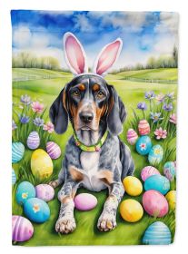 Bluetick Coonhound Easter Egg Hunt House Flag Large Porch Sleeve Pole Decorative Outside Yard Banner Artwork Wall Hanging, Polyester, House Size