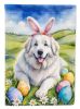 Great Pyrenees Easter Egg Hunt House Flag Large Porch Sleeve Pole Decorative Outside Yard Banner Artwork Wall Hanging, Polyester, House Size