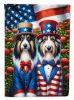 All American Bearded Collie House Flag Large Porch Sleeve Pole Decorative Outside Yard Banner Artwork Wall Hanging, Polyester, House Size, Multicolor