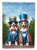 All American Australian Shepherd House Flag Large Porch Sleeve Pole Decorative Outside Yard Banner Artwork Wall Hanging, Polyester, House Size