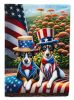 All American Rat Terrier House Flag Large Porch Sleeve Pole Decorative Outside Yard Banner Artwork Wall Hanging, Polyester, House Size, Multicolor