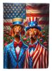 All American Vizsla House Flag Large Porch Sleeve Pole Decorative Outside Yard Banner Artwork Wall Hanging, Polyester, House Size, Multicolor