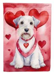 Sealyham Terrier My Valentine Garden Flag Mailbox Flag Decorative Yard Flag Banner Outside Patio Artwork Yard Flower Beds, Garden Size, Multicolor