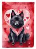 Schipperke My Valentine Garden Flag Mailbox Flag Decorative Yard Flag Banner Outside Patio Artwork Yard Flower Beds, Garden Size, Multicolor