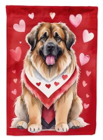 Leonberger My Valentine Garden Flag Mailbox Flag Decorative Yard Flag Banner Outside Patio Artwork Yard Flower Beds, Garden Size, Multicolor