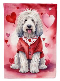 Komondor My Valentine Garden Flag Mailbox Flag Decorative Yard Flag Banner Outside Patio Artwork Yard Flower Beds, Garden Size, Multicolor