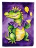 Alligator Mardi Gras Garden Flag Mailbox Flag Decorative Yard Flag Banner Outside Patio Artwork Yard Flower Beds, Garden Size, Multicolor