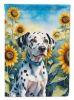Dalmatian in Sunflowers Garden Flag Mailbox Flag Decorative Yard Flag Banner Outside Patio Artwork Yard Flower Beds, Garden Size, Multicolor