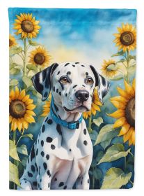 Dalmatian in Sunflowers Garden Flag Mailbox Flag Decorative Yard Flag Banner Outside Patio Artwork Yard Flower Beds, Garden Size, Multicolor