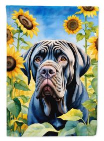 Neapolitan Mastiff in Sunflowers Garden Flag Mailbox Flag Decorative Yard Flag Banner Outside Patio Artwork Yard Flower Beds, Garden Size, Multicolor