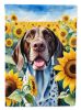 German Shorthaired Pointer in Sunflowers Garden Flag Mailbox Flag Decorative Yard Flag Banner Outside Patio Artwork Yard Flower Beds, Garden Size
