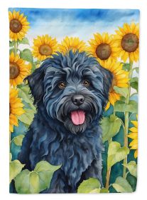 Puli in Sunflowers Garden Flag Mailbox Flag Decorative Yard Flag Banner Outside Patio Artwork Yard Flower Beds, Garden Size, Multicolor
