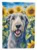 Irish Wolfhound in Sunflowers Garden Flag Mailbox Flag Decorative Yard Flag Banner Outside Patio Artwork Yard Flower Beds, Garden Size, Multicolor
