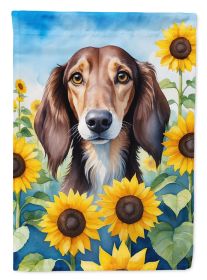 Saluki in Sunflowers Garden Flag Mailbox Flag Decorative Yard Flag Banner Outside Patio Artwork Yard Flower Beds, Garden Size, Multicolor