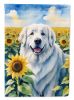 Great Pyrenees in Sunflowers Garden Flag Mailbox Flag Decorative Yard Flag Banner Outside Patio Artwork Yard Flower Beds, Garden Size, Multicolor