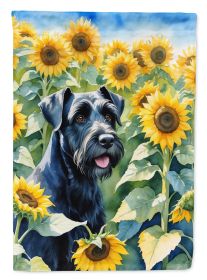 Giant Schnauzer in Sunflowers Garden Flag Mailbox Flag Decorative Yard Flag Banner Outside Patio Artwork Yard Flower Beds, Garden Size, Multicolor
