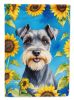 Schnauzer in Sunflowers Garden Flag Mailbox Flag Decorative Yard Flag Banner Outside Patio Artwork Yard Flower Beds, Garden Size, Multicolor
