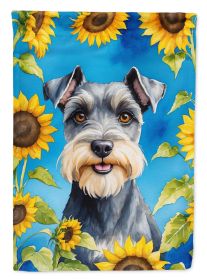Schnauzer in Sunflowers Garden Flag Mailbox Flag Decorative Yard Flag Banner Outside Patio Artwork Yard Flower Beds, Garden Size, Multicolor
