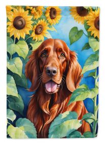 Irish Setter in Sunflowers Garden Flag Mailbox Flag Decorative Yard Flag Banner Outside Patio Artwork Yard Flower Beds, Garden Size, Multicolor