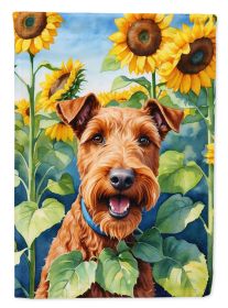 Irish Terrier in Sunflowers Garden Flag Mailbox Flag Decorative Yard Flag Banner Outside Patio Artwork Yard Flower Beds, Garden Size, Multicolor