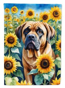 Mastiff in Sunflowers Garden Flag Mailbox Flag Decorative Yard Flag Banner Outside Patio Artwork Yard Flower Beds, Garden Size, Multicolor