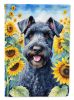 Kerry Blue Terrier in Sunflowers Garden Flag Mailbox Flag Decorative Yard Flag Banner Outside Patio Artwork Yard Flower Beds, Garden Size, Multicolor