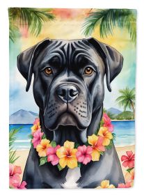 Cane Corso Luau Garden Flag Mailbox Flag Decorative Yard Flag Banner Outside Patio Artwork Yard Flower Beds, Garden Size, Multicolor