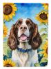 English Springer Spaniel in Sunflowers Garden Flag Mailbox Flag Decorative Yard Flag Banner Outside Patio Artwork Yard Flower Beds, Garden Size