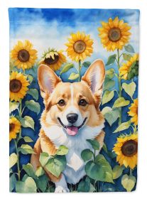 Corgi in Sunflowers Garden Flag Mailbox Flag Decorative Yard Flag Banner Outside Patio Artwork Yard Flower Beds, Garden Size, Multicolor