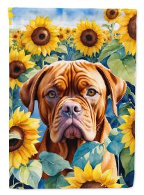Dogue de Bordeaux in Sunflowers Garden Flag Mailbox Flag Decorative Yard Flag Banner Outside Patio Artwork Yard Flower Beds, Garden Size, Multicolor