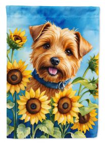 Norfolk Terrier in Sunflowers Garden Flag Mailbox Flag Decorative Yard Flag Banner Outside Patio Artwork Yard Flower Beds, Garden Size, Multicolor