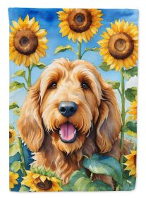 Otterhound in Sunflowers Garden Flag Mailbox Flag Decorative Yard Flag Banner Outside Patio Artwork Yard Flower Beds, Garden Size, Multicolor
