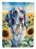 English Setter in Sunflowers Garden Flag Mailbox Flag Decorative Yard Flag Banner Outside Patio Artwork Yard Flower Beds, Garden Size, Multicolor