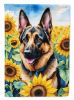 German Shepherd in Sunflowers Garden Flag Mailbox Flag Decorative Yard Flag Banner Outside Patio Artwork Yard Flower Beds, Garden Size, Multicolor