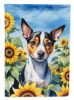 Rat Terrier in Sunflowers Garden Flag Mailbox Flag Decorative Yard Flag Banner Outside Patio Artwork Yard Flower Beds, Garden Size, Multicolor