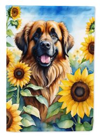 Leonberger in Sunflowers Garden Flag Mailbox Flag Decorative Yard Flag Banner Outside Patio Artwork Yard Flower Beds, Garden Size, Multicolor