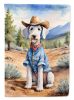 Bedlington Terrier Cowboy Welcome Garden Flag Mailbox Flag Decorative Yard Flag Banner Outside Patio Artwork Yard Flower Beds, Garden Size, Multicolor