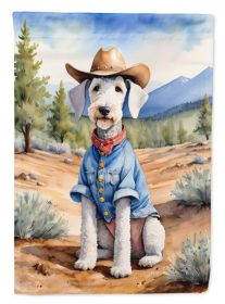 Bedlington Terrier Cowboy Welcome Garden Flag Mailbox Flag Decorative Yard Flag Banner Outside Patio Artwork Yard Flower Beds, Garden Size, Multicolor