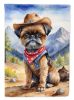Brussels Griffon Cowboy Welcome Garden Flag Mailbox Flag Decorative Yard Flag Banner Outside Patio Artwork Yard Flower Beds, Garden Size, Multicolor