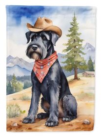 Giant Schnauzer Cowboy Welcome Garden Flag Mailbox Flag Decorative Yard Flag Banner Outside Patio Artwork Yard Flower Beds, Garden Size, Multicolor
