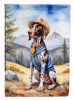 German Shorthaired Pointer Cowboy Welcome Garden Flag Mailbox Flag Decorative Yard Flag Banner Outside Patio Artwork Yard Flower Beds, Garden Size
