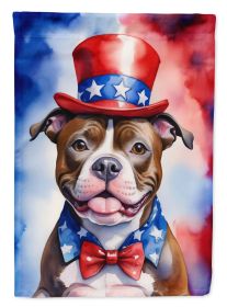 Staffordshire Bull Terrier Patriotic American Garden Flag Mailbox Flag Decorative Yard Flag Banner Outside Patio Artwork Yard Flower Beds, Garden Size
