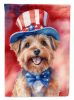 Norfolk Terrier Patriotic American Garden Flag Mailbox Flag Decorative Yard Flag Banner Outside Patio Artwork Yard Flower Beds, Garden Size