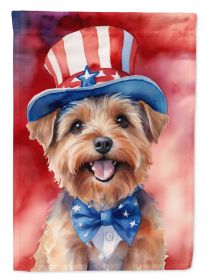 Norfolk Terrier Patriotic American Garden Flag Mailbox Flag Decorative Yard Flag Banner Outside Patio Artwork Yard Flower Beds, Garden Size