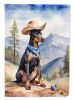 Doberman Pinscher Cowboy Welcome Garden Flag Mailbox Flag Decorative Yard Flag Banner Outside Patio Artwork Yard Flower Beds, Garden Size, Multicolor