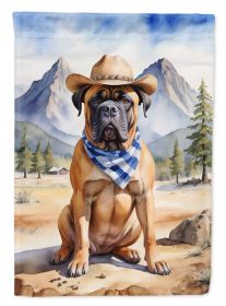 Bullmastiff Cowboy Welcome Garden Flag Mailbox Flag Decorative Yard Flag Banner Outside Patio Artwork Yard Flower Beds, Garden Size, Multicolor