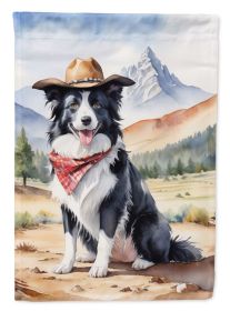 Border Collie Cowboy Welcome Garden Flag Mailbox Flag Decorative Yard Flag Banner Outside Patio Artwork Yard Flower Beds, Garden Size, Multicolor