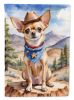 Chihuahua Cowboy Welcome Garden Flag Mailbox Flag Decorative Yard Flag Banner Outside Patio Artwork Yard Flower Beds, Garden Size, Multicolor