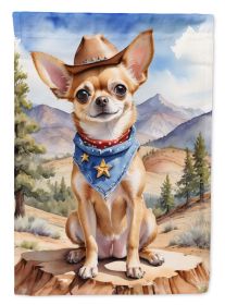 Chihuahua Cowboy Welcome Garden Flag Mailbox Flag Decorative Yard Flag Banner Outside Patio Artwork Yard Flower Beds, Garden Size, Multicolor