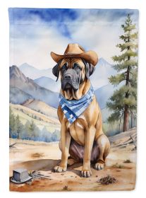 Mastiff Cowboy Welcome Garden Flag Mailbox Flag Decorative Yard Flag Banner Outside Patio Artwork Yard Flower Beds, Garden Size, Multicolor